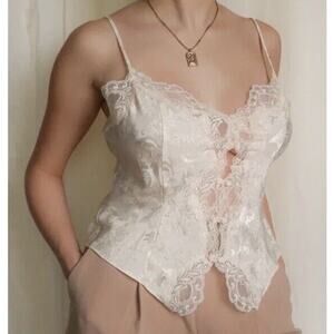 Victoria’s Secret Gold Label Serena Jacquard Lace Top Women's Size Medium